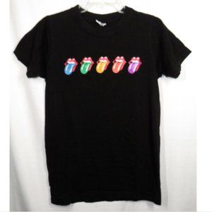 The Rolling Stones Black Multicolor Graphic Tee Size Small 37 1/2" Chest